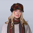 B10134 AUTUMN Countryside Plaid Irish Newsboy Wool Cap Gaelsong

