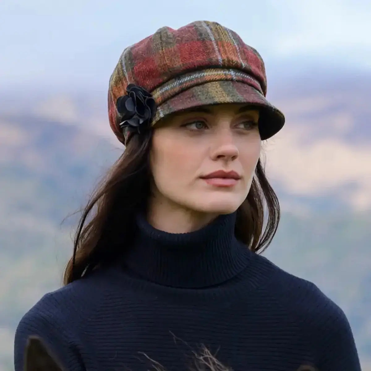 Countryside Plaid Irish Newsboy Wool Cap | Eight Panel Design Countryside Plaid Irish Newsboy Wool Cap | Eight Panel Design