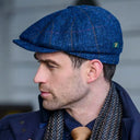 B10138BLUE Men's Button-Top Irish Wool Driving Cap Gaelsong
