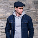 B10143 Men's Wool Gatsby Irish Flat Cap Blue Gaelsong
