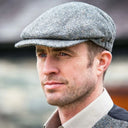 B10147 Gents Herringbone Irish Tweed Kerry Cap Grey Gaelsong
