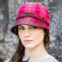 B10156ROSE Ladies Irish Tweed Flapper Cap Rose Side ViewGaelsong
