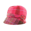 B10156ROSE Ladies Irish Tweed Flapper Cap Rose Side View  Gaelsong
