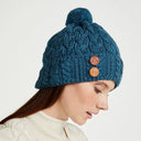 B10163 TEAL Colour Supersoft Aran Merino Wool Hat Gaelsong