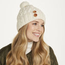 B10163 WHITE Colour Supersoft Aran Merino Wool Hat Lifestyle Gaelsong