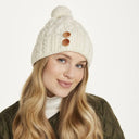 10163 WHITE Colour Supersoft Aran Merino Wool Hat Lifestyle Gaelsong