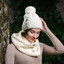B10164 Luxurious Merino Button Pom-Pom Irish Hat Gaelsong
