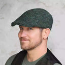 B10078  Green Gents Irish Tweed Driving Cap Lifestyle Gaelsong