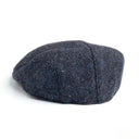 B10165 Gents Irish Tweed Driving Cap Denim Back View Gaelsong
