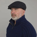 Charcoal Harris Scottish Tweed Touring Cap Gaelsong