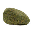 Herringbone Irish Tweed Kerry Cap Green Herringbone Gaelsong
