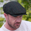 Herringbone Irish Tweed Kerry Cap Green  Gaelsong