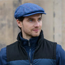 B10200 Herringbone Irish Tweed Kerry Cap Blue Gaelsong
