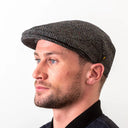 Herringbone Designed Irish Flat Cap Charcoal Gaelsong