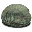 Herringbone Designed Irish Flat Cap Green Front View Gaelsong