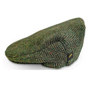 Herringbone Designed Irish Flat Cap Green side view Gaelsong