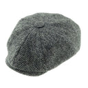 B10253 Men's Harris Tweed Newsboy Cap Grey Gaelsong
