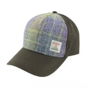 B10254 Handwoven Harris Tweed Baseball Cap Muted Lilac Gaelsong