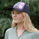 B10254 Handwoven Harris Tweed Baseball Cap Pink Lilac Gaelsong
