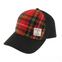 B10254 Handwoven Harris Tweed Baseball Cap Royal Stewart Gaelsong
