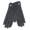 Ladies Woolen Cable Knit Aran Gloves - Charcoal Studio Gaelsong