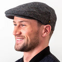 B10284 Men's Donegal Tweed Irish Flat Cap Blue Gaelsong
