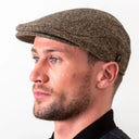 B10284 Men's Donegal Tweed Irish Flat Cap Brown Gaelsong
