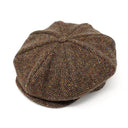 B10306 Traditional Eight Panel Irish Newsboy Cap BROWN Gaelsong
