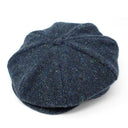 B10306 Traditional Eight Panel Irish Newsboy Cap Navy Aqua Gaelsong
