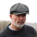 B10307 Authentic Eight Panel Newsboy Connery Cap Granite Grey Gaelsong
