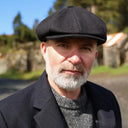 B10307 Authentic Eight Panel Newsboy Connery Cap Black Gaelsong
