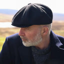 B10307 Authentic Eight Panel Newsboy Connery Cap Black Gaelsong
