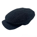 B10310 Handwoven Wool Men's Flat Cap Black Gaelsong

