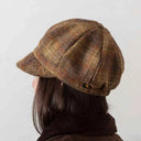 B10317 Women's Irish Wool Cabbie Hat Rustic Back View Gaelsong
