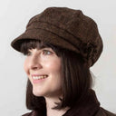 B10317 Women's Irish Wool Cabbie Hat Whiskey Gaelsong
