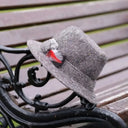 B10333 GREY Colour Handcrafted Harris Tweed Irish Walking Hat Lifestyle Gaelsong
