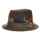B10333 PATCHWORK Design Handcrafted Harris Tweed Irish Walking Hat Gaelsong
