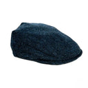 B10336 Handmade Harris Tweed Herringbone Flat Cap Blue Gaelsong
