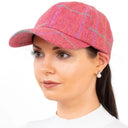 B10337PNK Ladies Irish Tweed Tartan Baseball Cap Gaelsong
