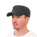 Genuine Irish Kerry Tweed Cadet Cap Charcoal Gaelsong