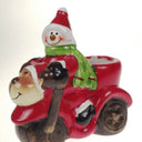 Porcelain Christmas Snowman Candle Holder Gaelsong
