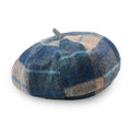 Scottish Tartan Lambswool Bonnet Navy Beige Gaelsong
