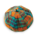 Scottish Tartan Lambswool Bonnet Orange and Green Gaelsong