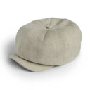Men's Linen Herringbone Newsboy Cap Natural Gaelsong