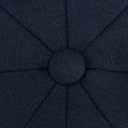 Men's Linen Herringbone Newsboy Cap Navy Gaelsong