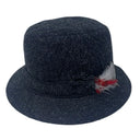 Irish Tweed Walking Hat with Colourful Flecks Black Gaelsong