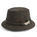 Irish Tweed Walking Hat with Colourful Flecks Brown Gaelsong