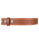 B20010 Eternal Knot Irish Leather Belt Brown Gaelsong
