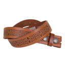 B20010 Eternal Knot Irish Leather Belt Brown Gaelsong
