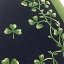 B30145 Shamrock Sprig Silk Irish Scarf Close Up Gaelsong
